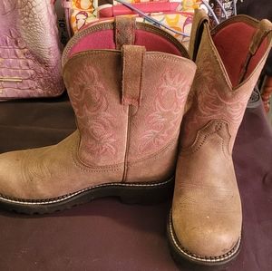 Fat Boy Brown Bomber Leather Ariat Boots